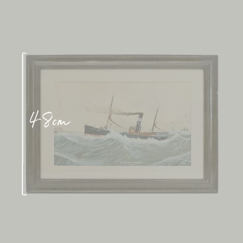 WATERCOLOUR GOUACHE PORTRAIT THE SS GREYHOUND H84 1911 BY ALEXANDER HARWOOD - ADDITIONAL PHOTO 1
