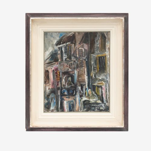 Oil on Canvas: Houses, Paris by Lilian Colbourn