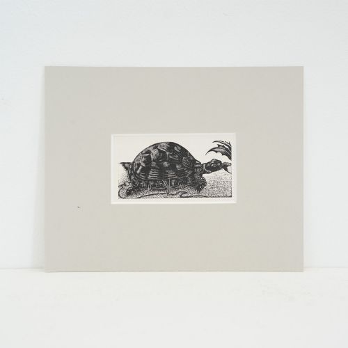 Clare Leighton (1898–1989) – 'The Tortoise', 1935 Wood Engraving from Four Hedges, Mounted
