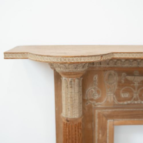 VICTORIAN CARVED PINE FIREPLACE SURROUND - ADDITIONAL PHOTO 3