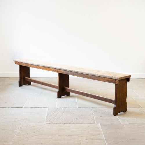 English Oak Refectory Bench. Circa 1920–1940.