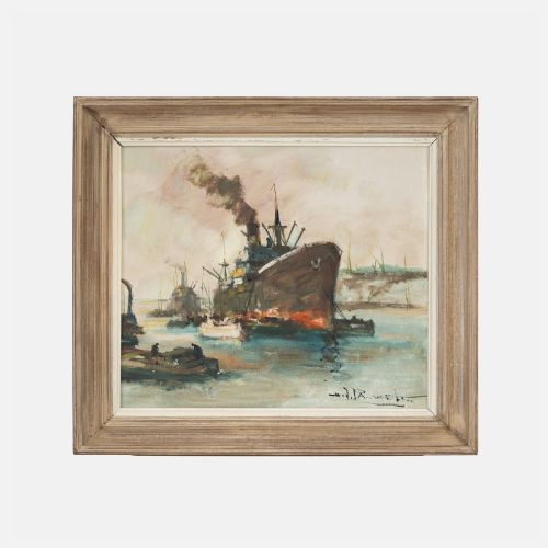 Post-impressionist Oil on Canvas by Belgian Artist Henri Joseph Pauwels