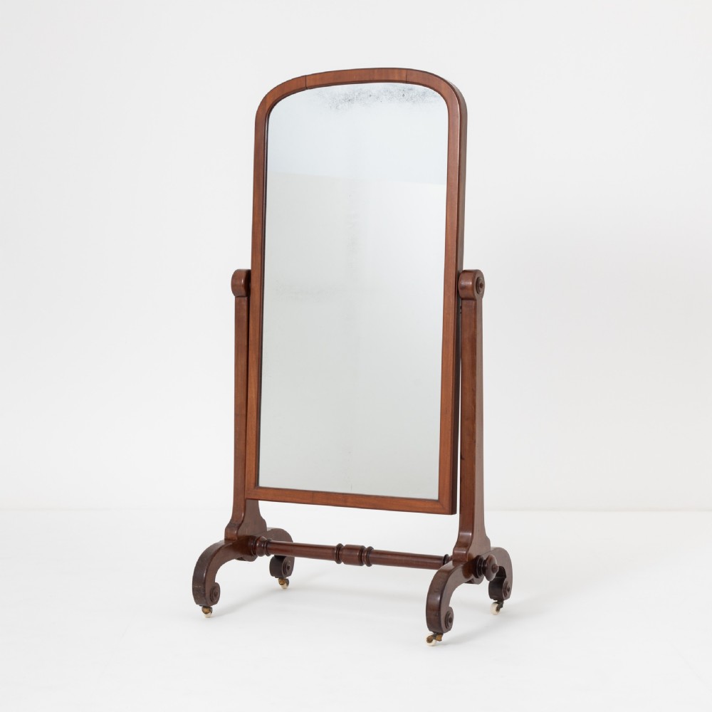 Victorian Mahogany Cheval Mirror
