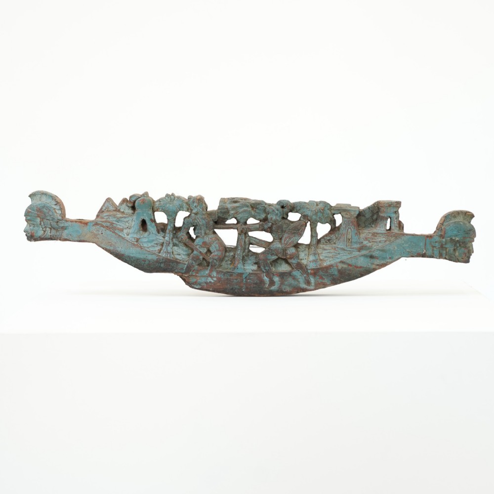 19th Century Italian Wooden Cart Fragment