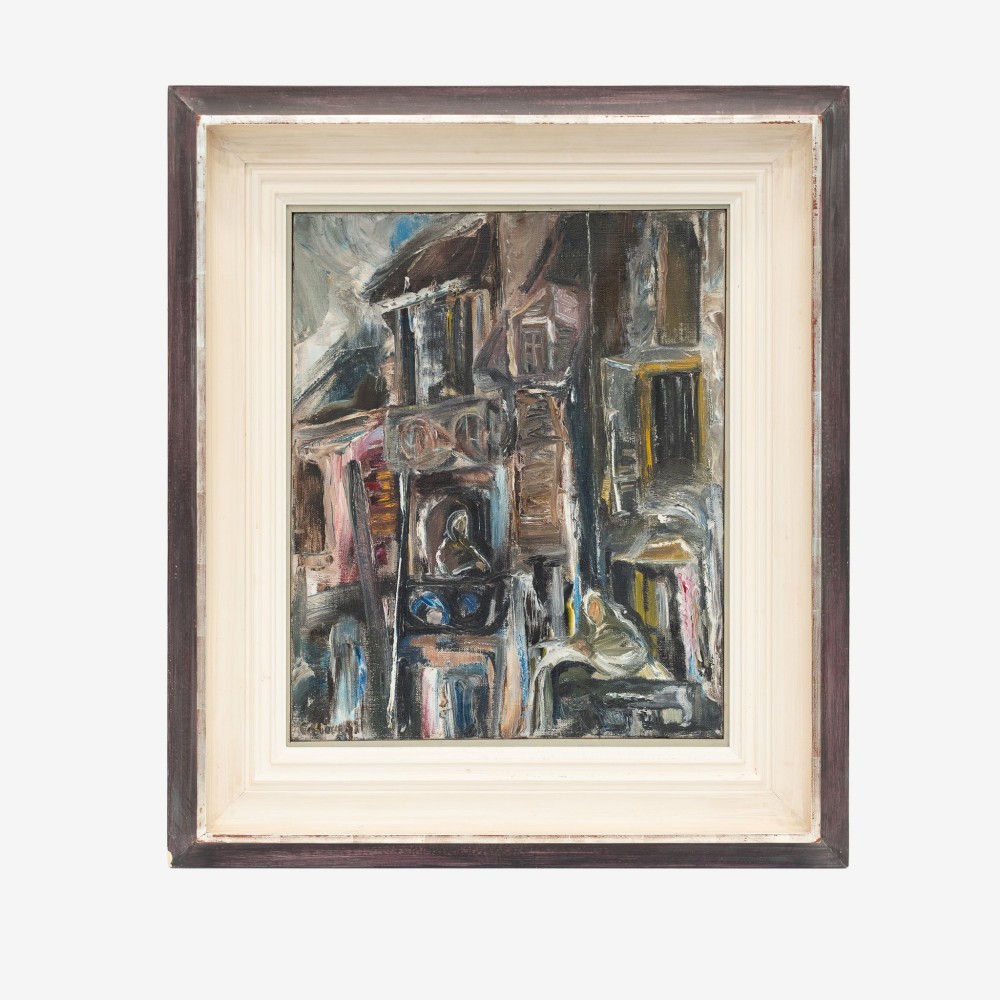 Oil on Canvas: Houses, Paris by Lilian Colbourn