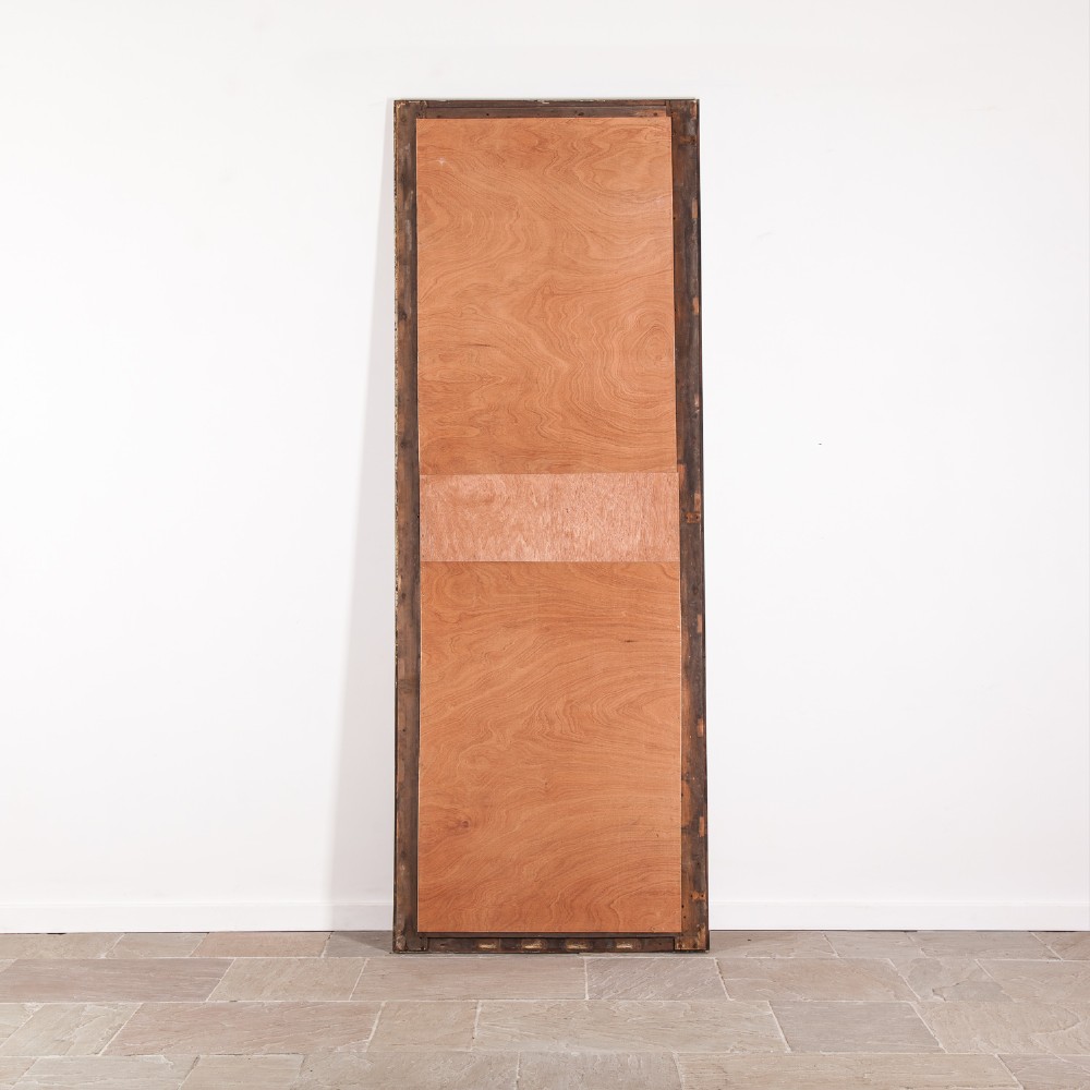 A tall rectangular 19th-century mirror featuring a dark brown moulded walnut wood frame. View III