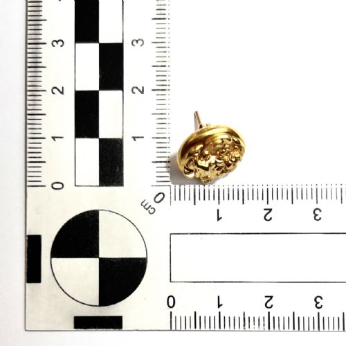 VICTORIAN 15CT GOLD CHERUB BUTTON EARRINGS - ADDITIONAL PHOTO 5