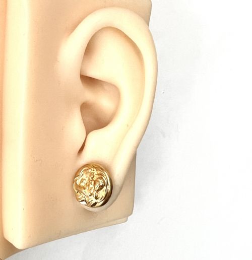 VICTORIAN 15CT GOLD CHERUB BUTTON EARRINGS - ADDITIONAL PHOTO 7
