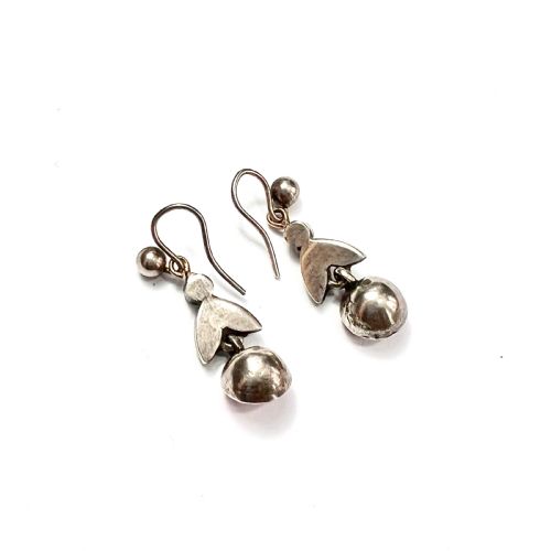 VICTORIAN OLD CUT RUBY PASTE DROP EARRINGS - ADDITIONAL PHOTO 7