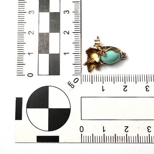 18CT GOLD AND DIAMOND ART NOUVEAU STYLE FLOWER EARRINGS - ADDITIONAL PHOTO 6