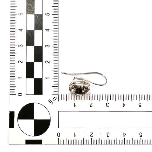 LARGE GEORGIAN SILVER PASTE SOLITAIRE DORMEUSE EARRINGS - ADDITIONAL PHOTO 7