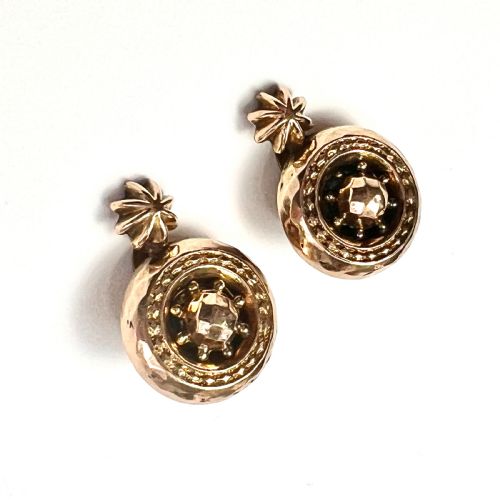 VICTORIAN GOLDCASED STAR TARGET EAR CLIPS - ADDITIONAL PHOTO 1