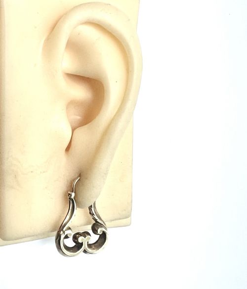 VICTORIAN 9CT GOLD CREOLE HOOP EARRINGS - ADDITIONAL PHOTO 6