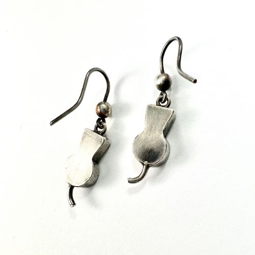 TINY VICTORIAN SCOTTISH GRANITE THISTLE EARRINGS - ADDITIONAL PHOTO 4