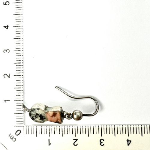 TINY VICTORIAN SCOTTISH GRANITE THISTLE EARRINGS - ADDITIONAL PHOTO 5