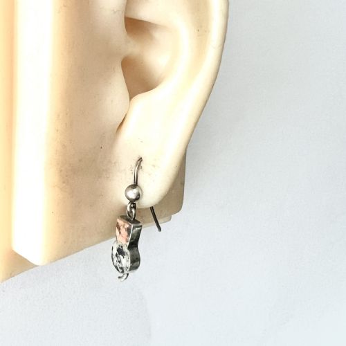 TINY VICTORIAN SCOTTISH GRANITE THISTLE EARRINGS - ADDITIONAL PHOTO 6