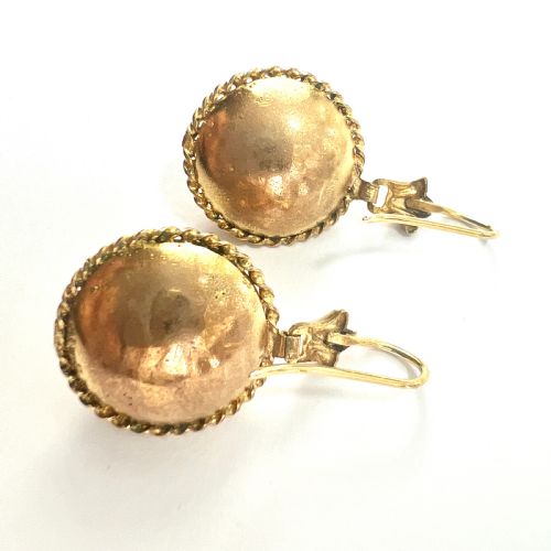 VICTORIAN 15CT GOLD DOMED BANDED AGATE EARRINGS - ADDITIONAL PHOTO 6