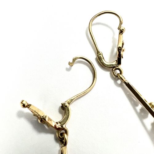 EDWARDIAN 9CT GOLD PEARL DROP EARRINGS - ADDITIONAL PHOTO 5