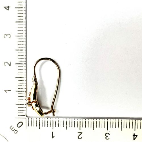 VINTAGE 14CT GOLD TANZANITE EARRINGS - ADDITIONAL PHOTO 6