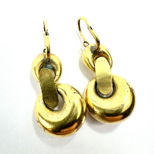 VICTORIAN GOLD AND GARNET PASTE EARRINGS - ADDITIONAL PHOTO 7