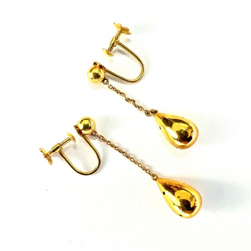 VICTORIAN GOLD CHAIN TEARDROP EARRINGS - ADDITIONAL PHOTO 1