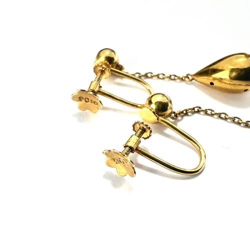 VICTORIAN GOLD CHAIN TEARDROP EARRINGS - ADDITIONAL PHOTO 6