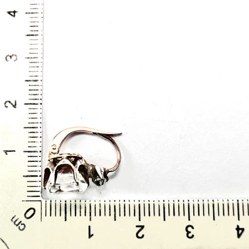 ANTIQUE GOLD AND SILVER PASTE DORMEUSE EARRINGS - ADDITIONAL PHOTO 3
