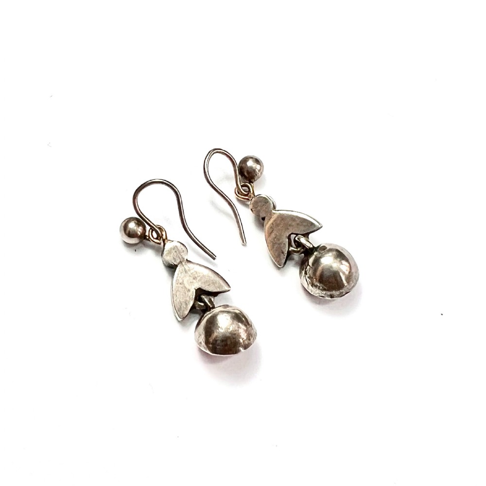 Victorian Old Cut Ruby Paste Drop Earrings View VIII