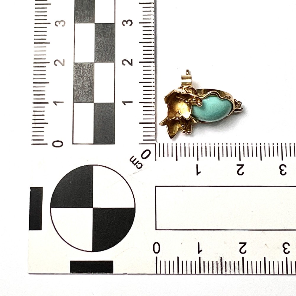 18CT Gold and Diamond Art Nouveau Style Flower Earrings View VII