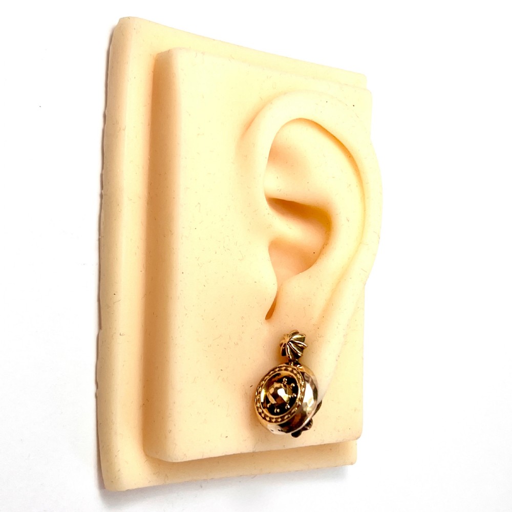• Victorian Gold-Cased Star Target Ear Clips View V