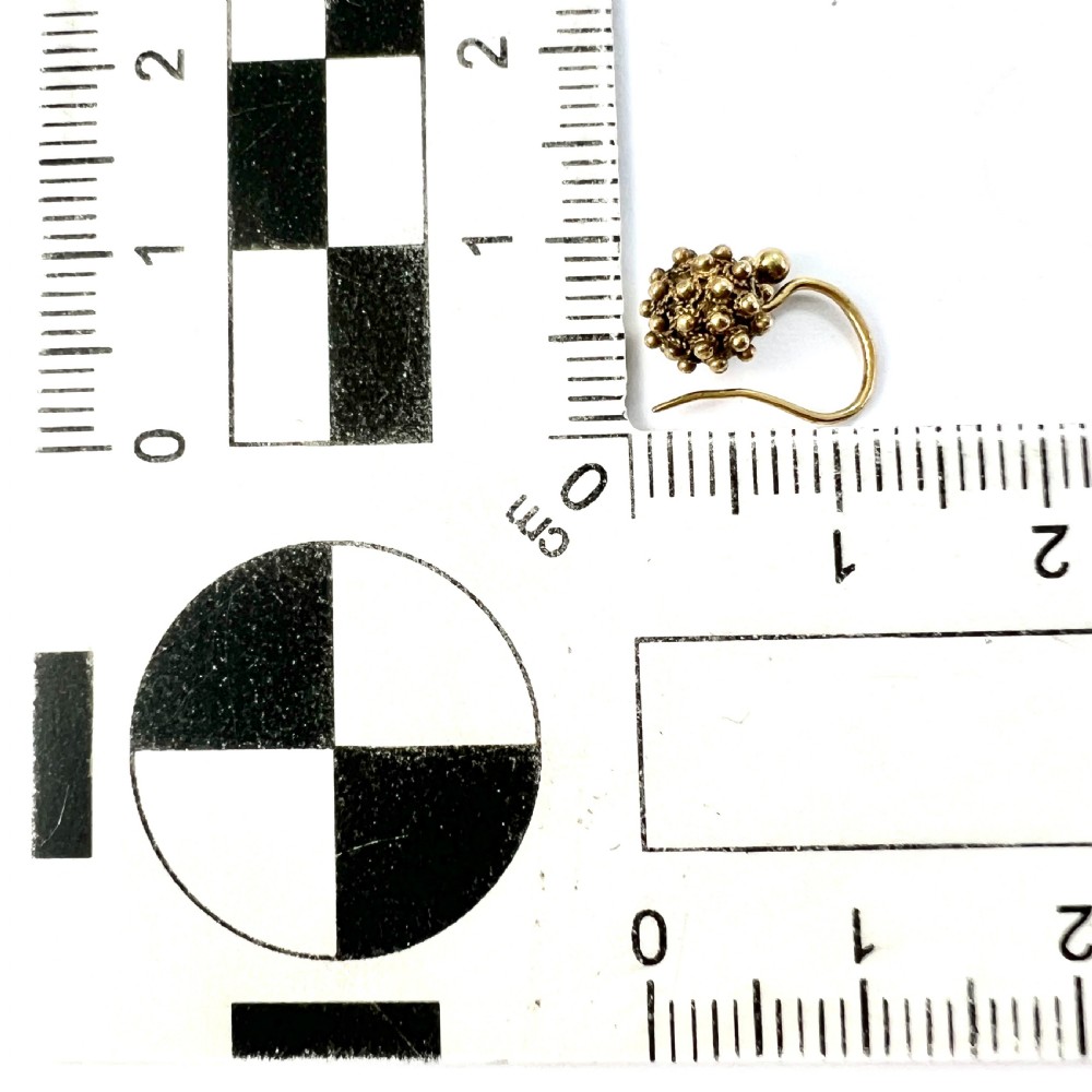 Tiny Victorian Cannetille Ball Earrings in 9CT Gold View VI