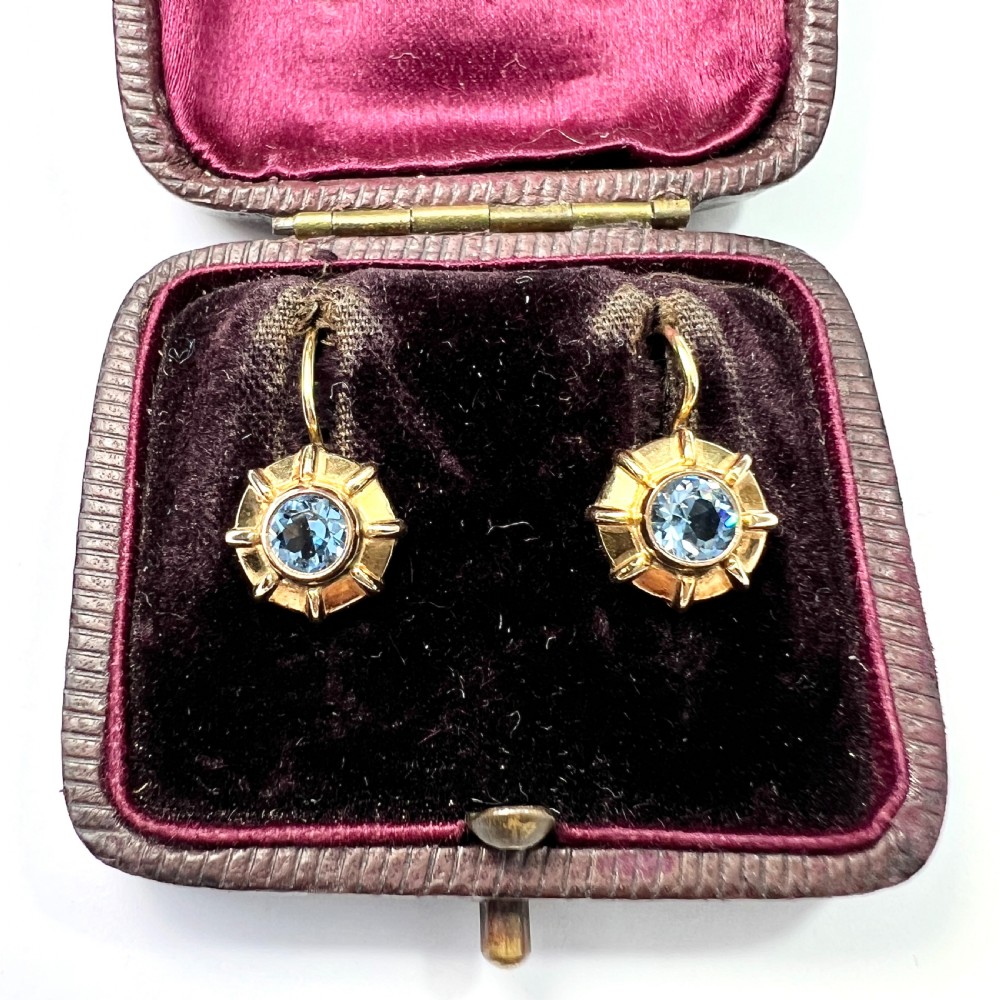 Vintage Kordes & Lichtenfels Blue Paste Earrings