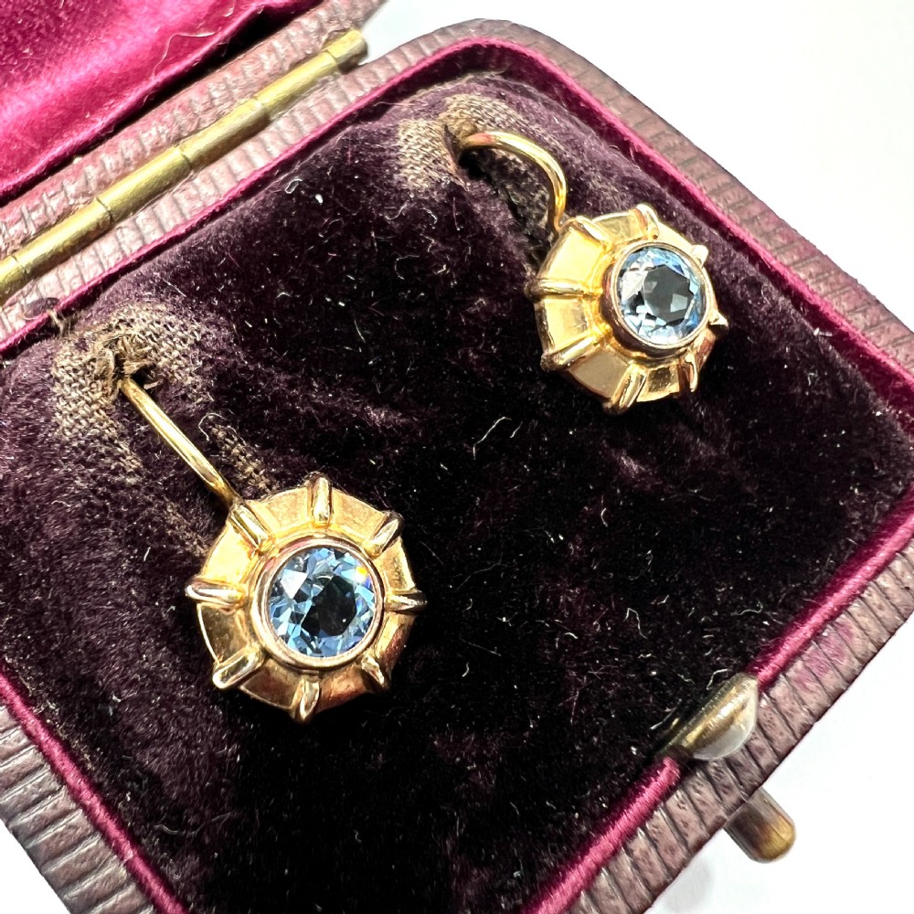 Vintage Kordes & Lichtenfels Blue Paste Earrings View II