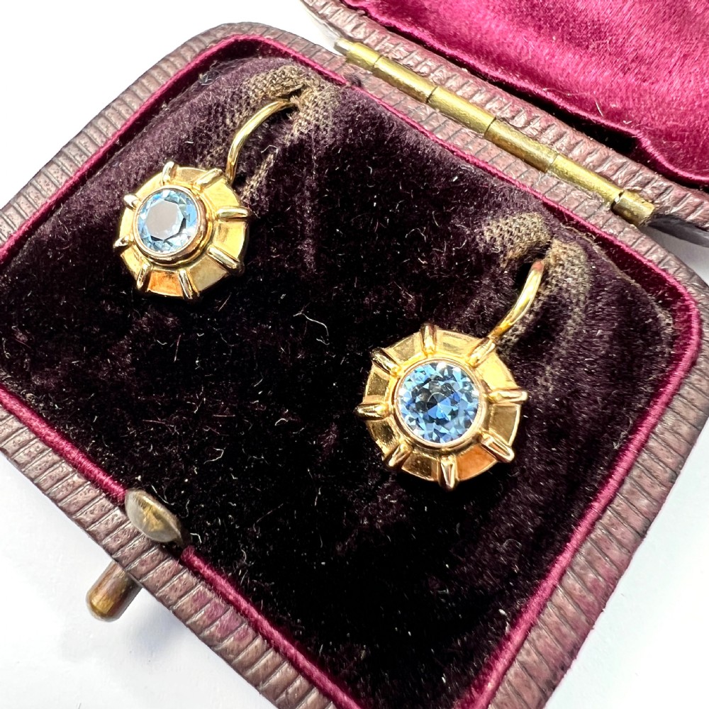 Vintage Kordes & Lichtenfels Blue Paste Earrings View III