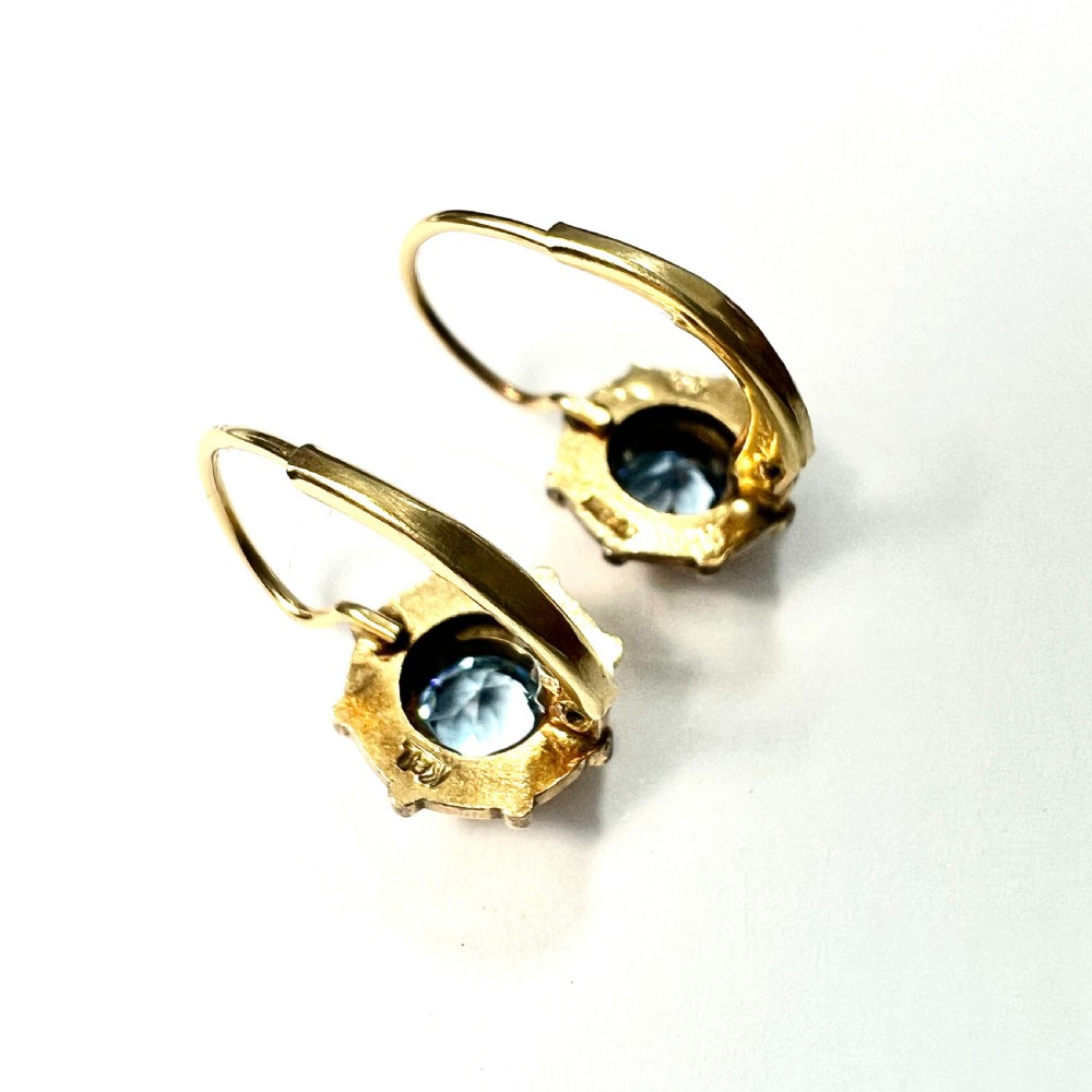 Vintage Kordes & Lichtenfels Blue Paste Earrings View IV