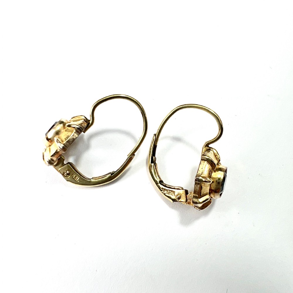Vintage Kordes & Lichtenfels Blue Paste Earrings View V