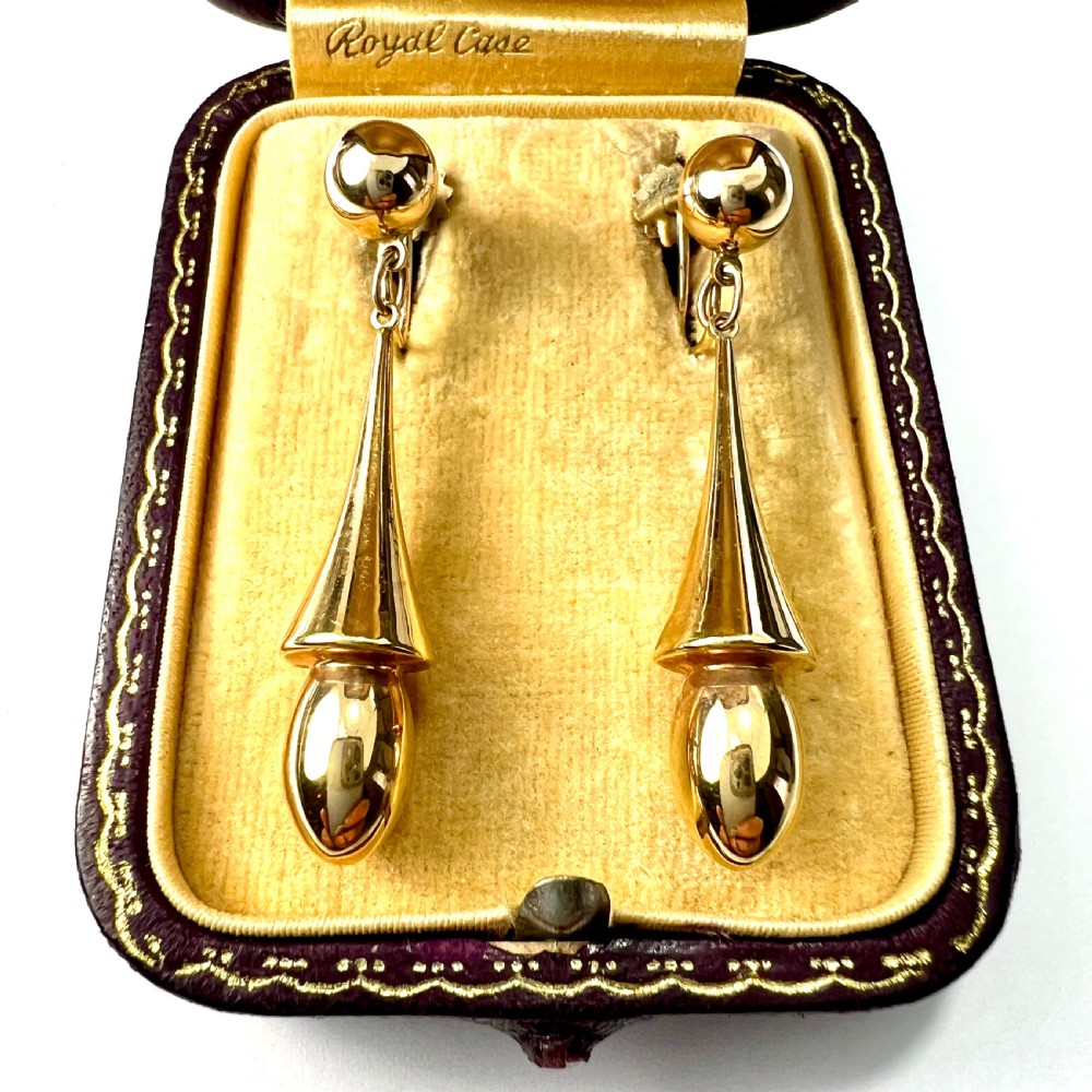 • Victorian 9CT Gold Screwback Drop Earrings View VII