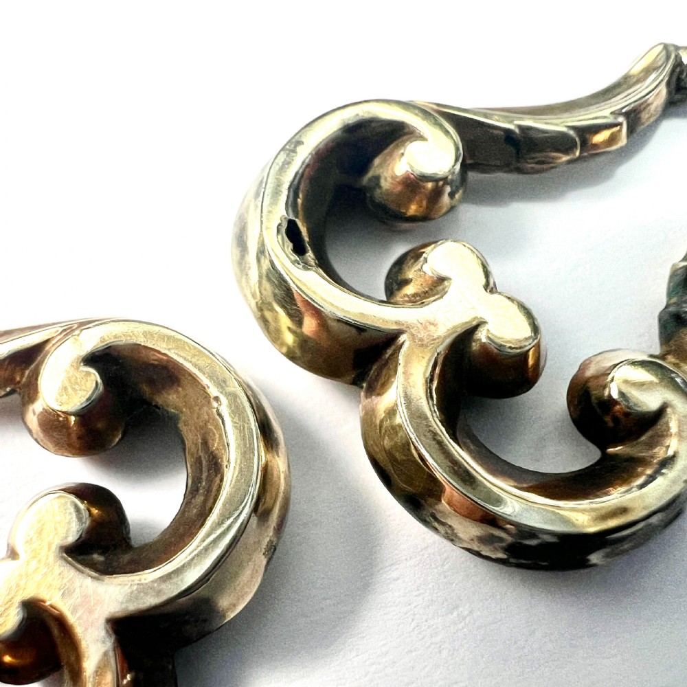 Victorian 9CT Gold Creole Hoop Earrings View V