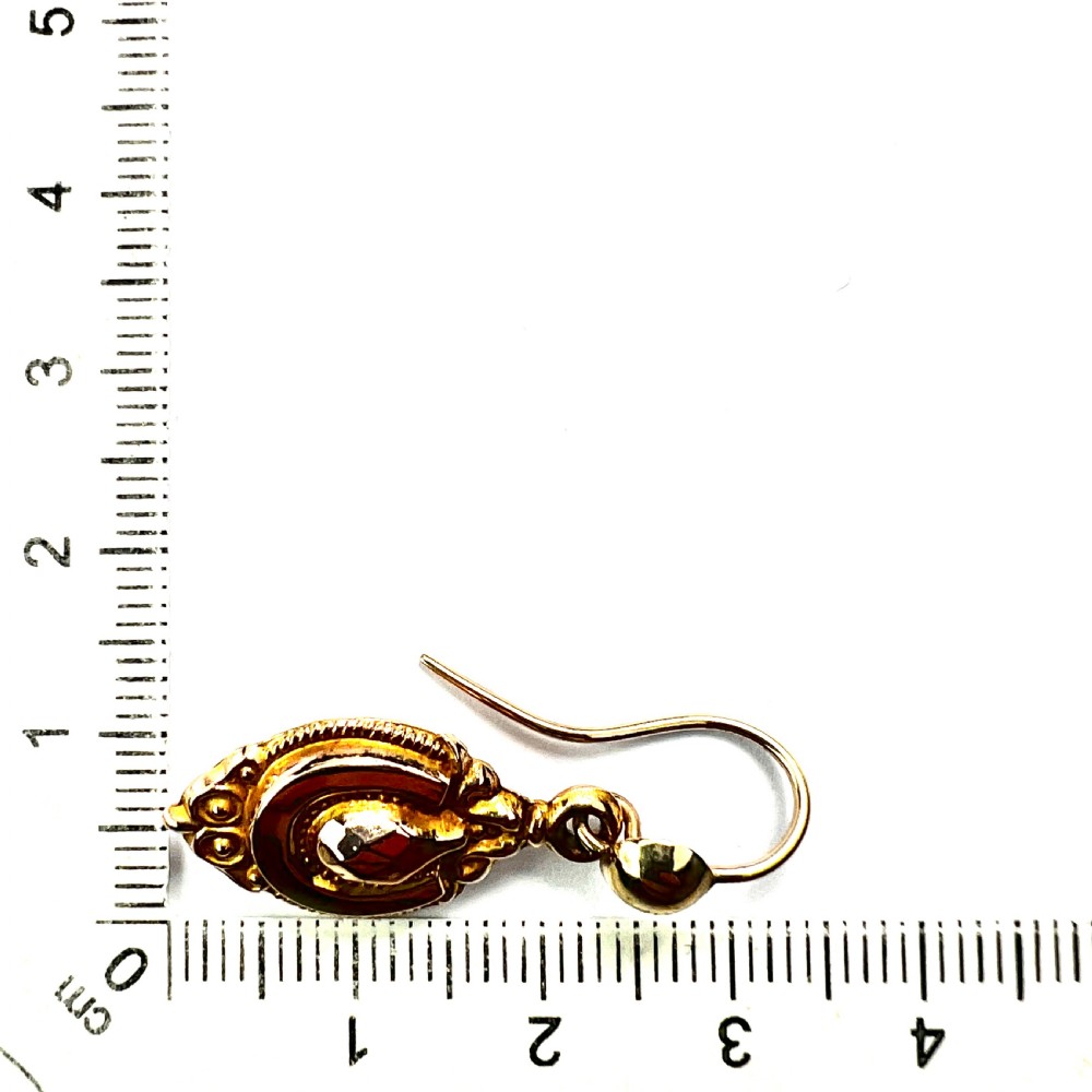 • Victorian 9CT Gold Horseshoe Drop Earrings View VII
