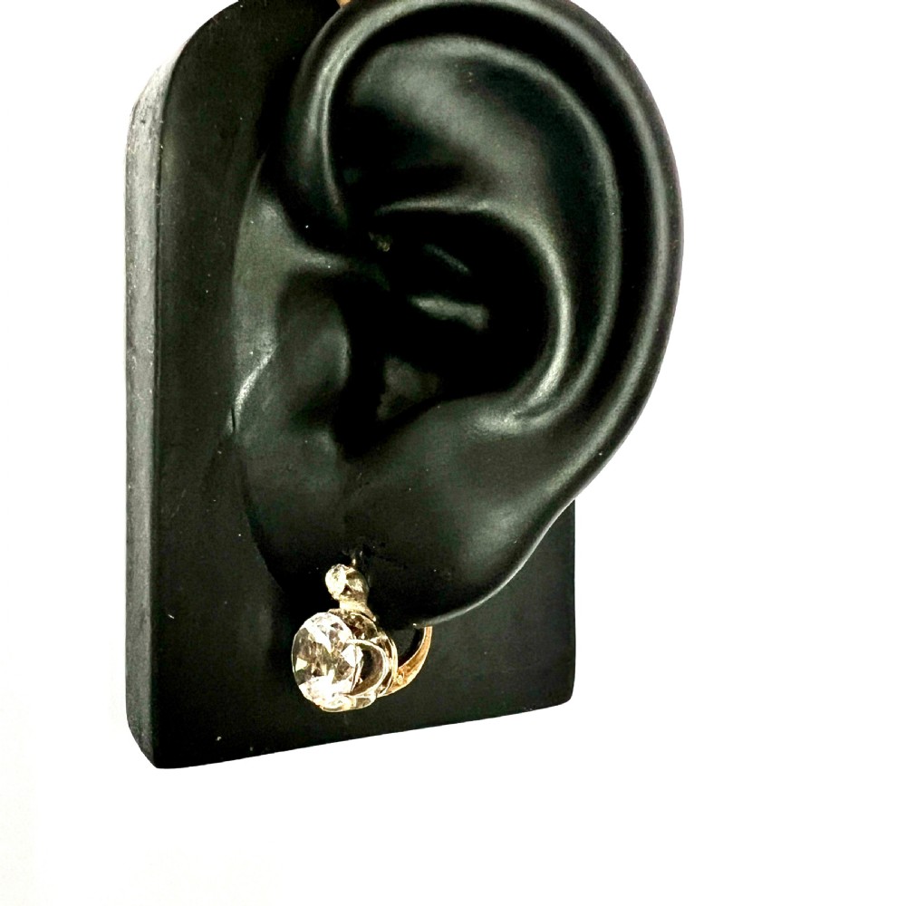 Antique Gold and Silver Paste Dormeuse Earrings View VII