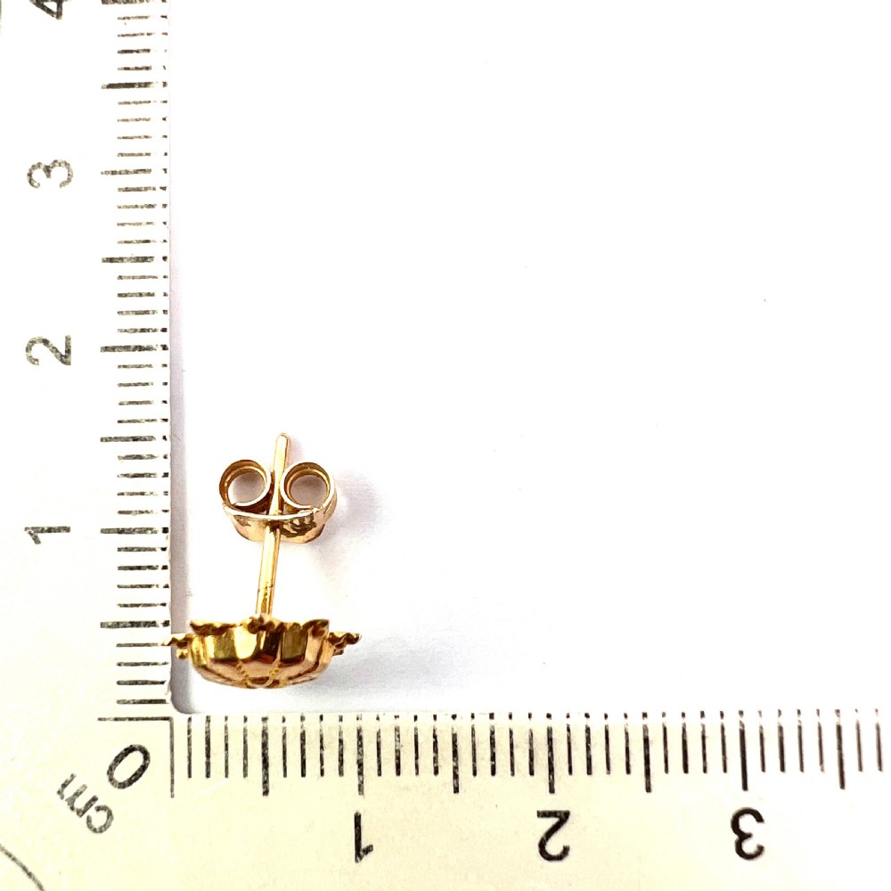 Victorian Style 9CT Gold Sunburst Stud Earrings View VI