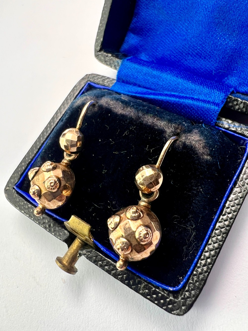 Victorian 9CT Gold Orb Drop Earrings View II