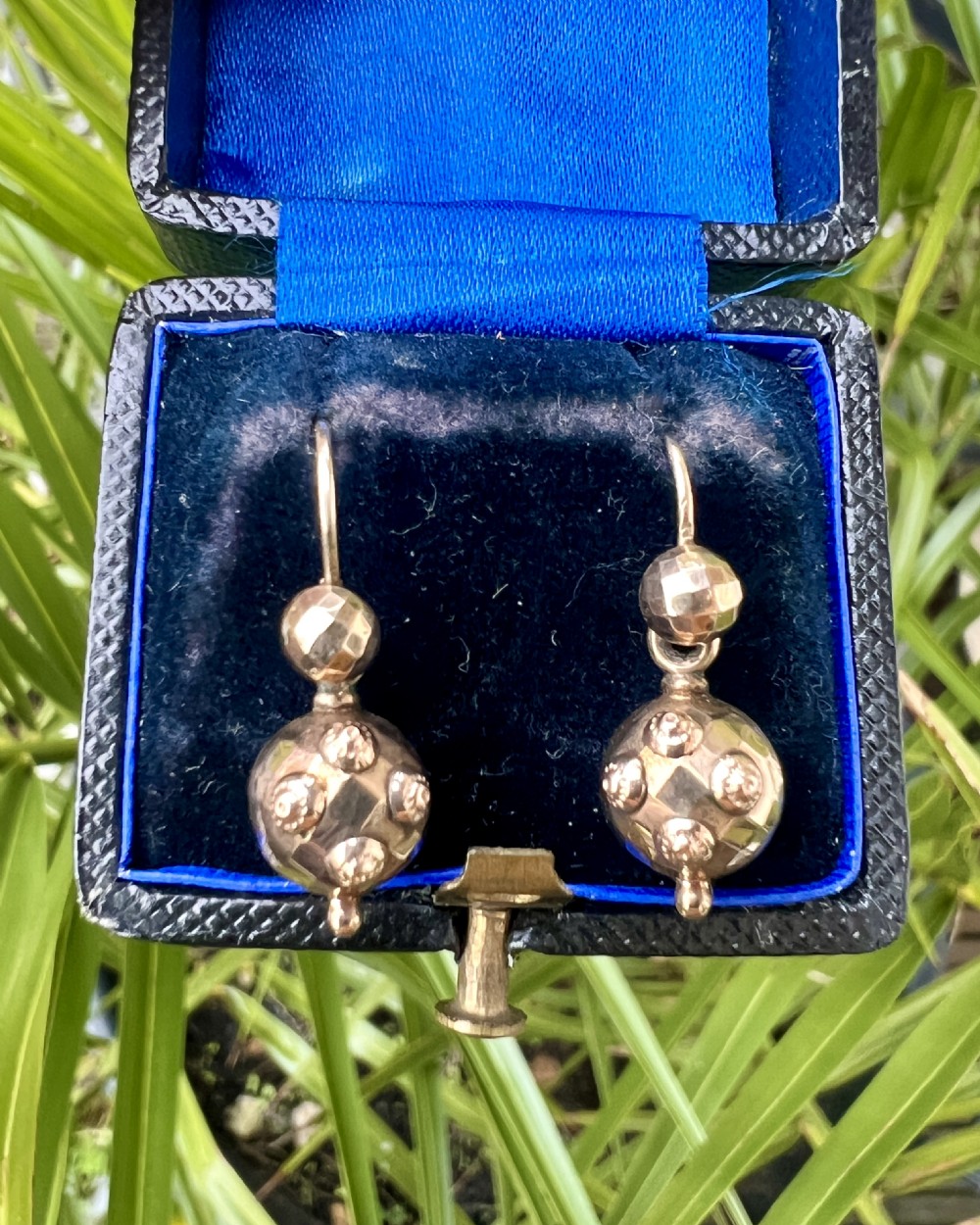 Victorian 9CT Gold Orb Drop Earrings View VI