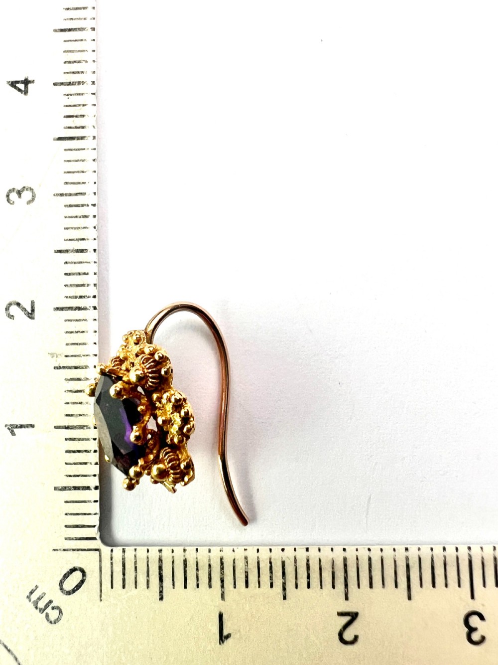 Victorian Amethyst Gold Cannetille Earrings View VIII