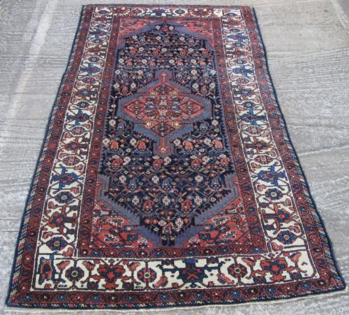 Beautiful Attractive Large Antique Kurdish Rug. Fine Luminous Colours & Herati Pattern.