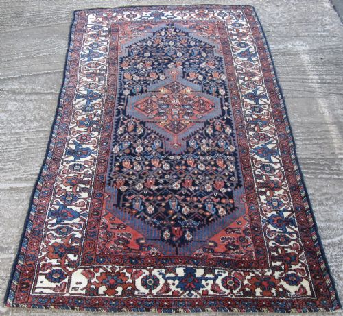 fig 1. BEAUTIFUL ATTRACTIVE LARGE ANTIQUE KURDISH RUG. FINE LUMINOUS COLOURS & HERATI PATTERN.