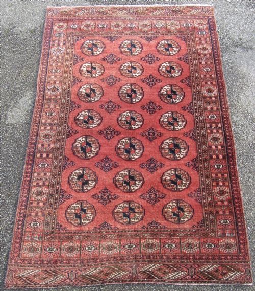 Antique Country House Shabby Chic Afghan Tekke Turkmen Rug.