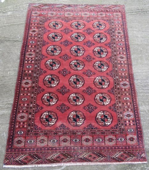 fig 1. ANTIQUE COUNTRY HOUSE SHABBY CHIC AFGHAN TEKKE TURKMEN RUG.