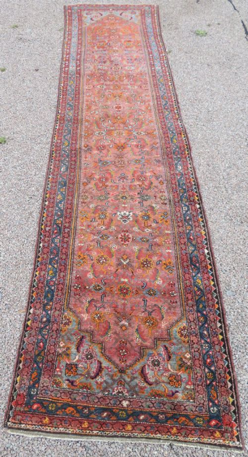 fig 1. ANTIQUE KURDISH RUNNER LONG RUG. VERY UNUSUAL OVERALL LOOK & COLOURS.