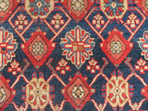 ANTIQUE KURDISH VARAMIN VERAMIN NARROW RUNNER ATTRACTIVE STYLISED MINA KHANA PATTERN ONLY 81CM WIDE - ADDITIONAL PHOTO 5